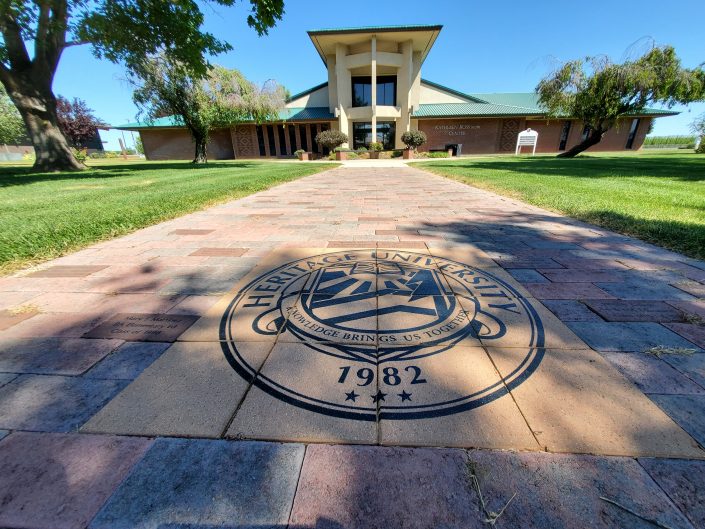 Heritage University Legacy Walk Seal and Ross Center